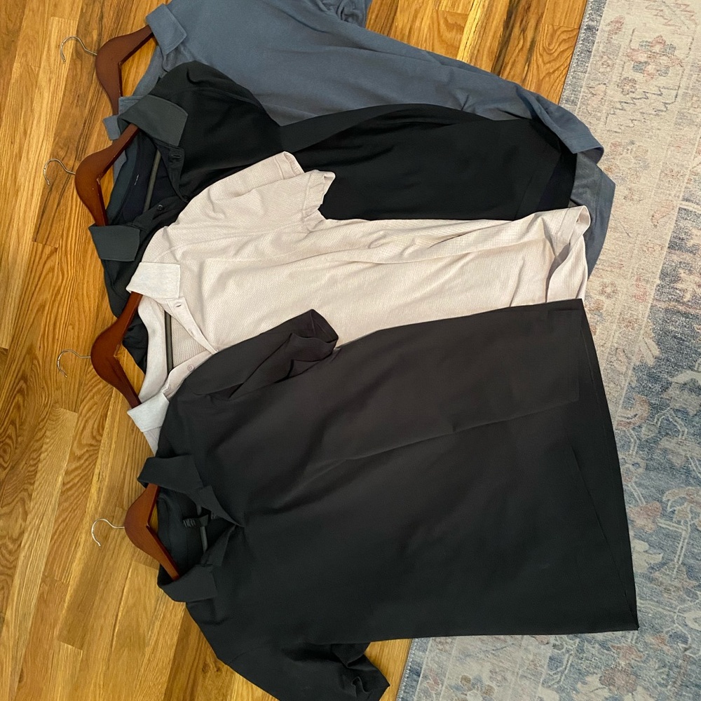 Bundle of 4 lululemon polo shirts size xl